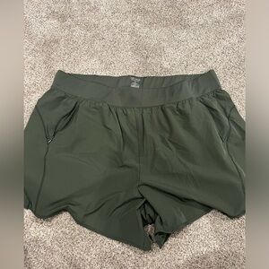 tek gear Dark Olive Green Women's Athletic Shorts with Zipper Pockets